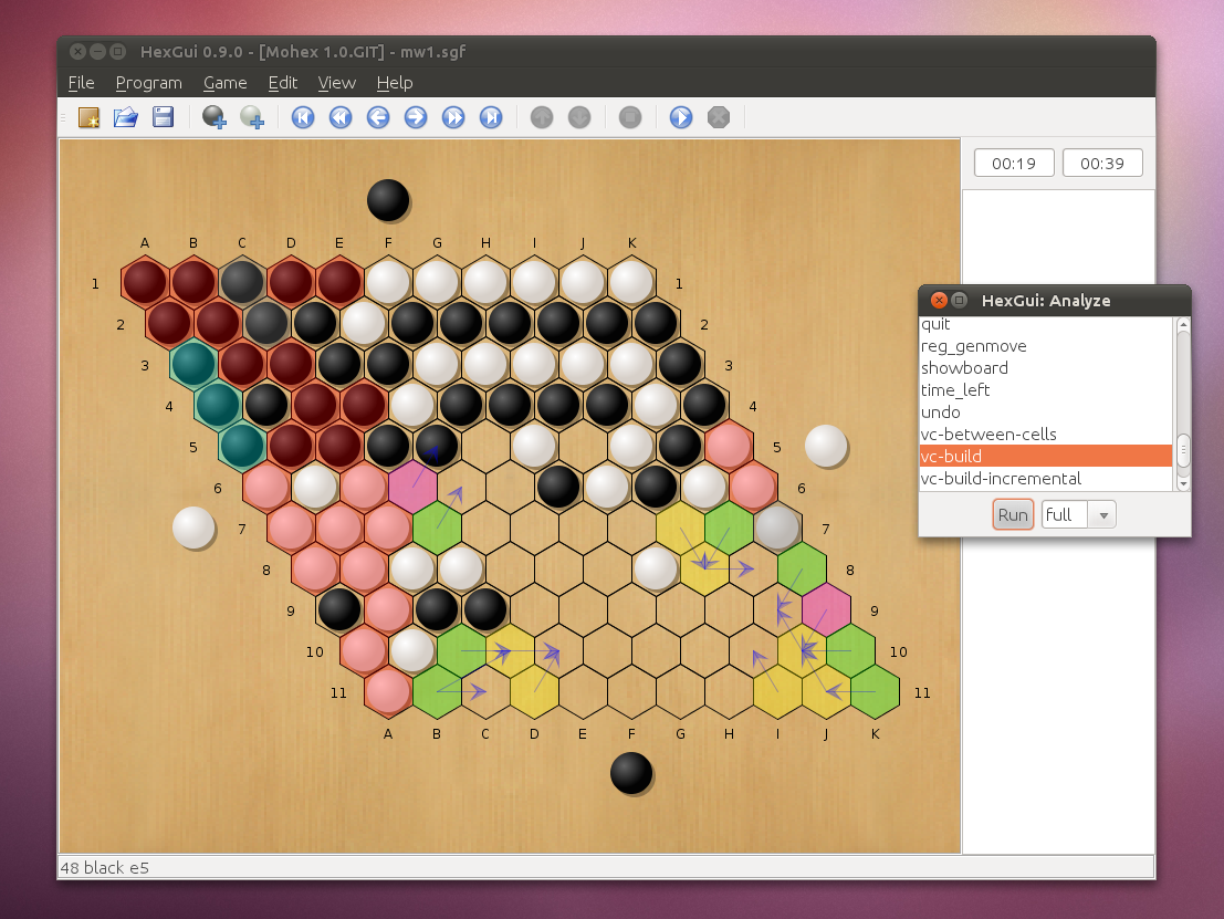 Screenshot of Benzene in HexGui